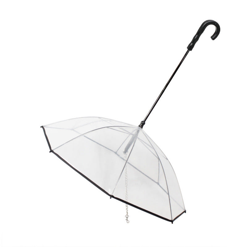 Transparent Dog Umbrella with Leash - PawEverShop