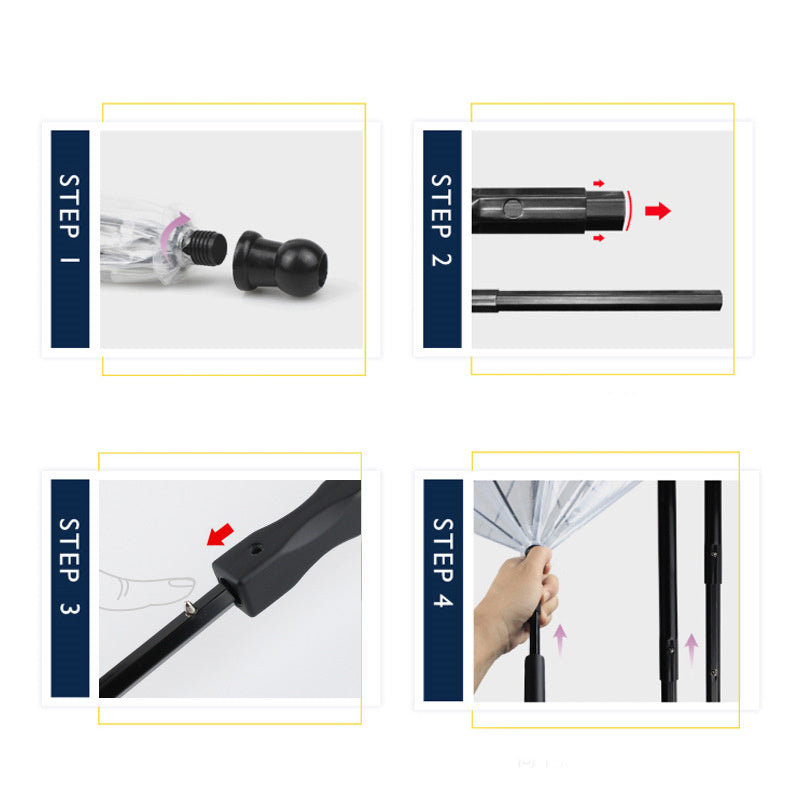 Transparent Dog Umbrella with Leash - PawEverShop
